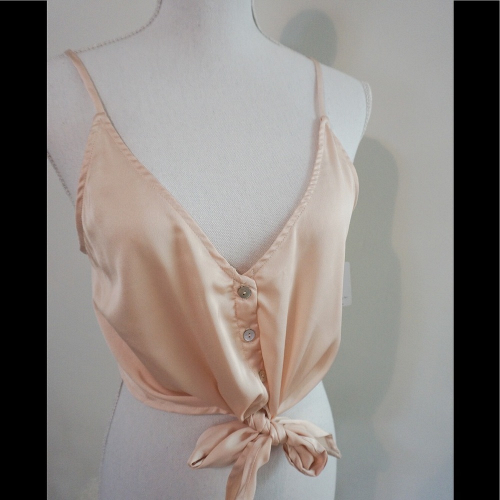 Cropped cream colored Camisole top